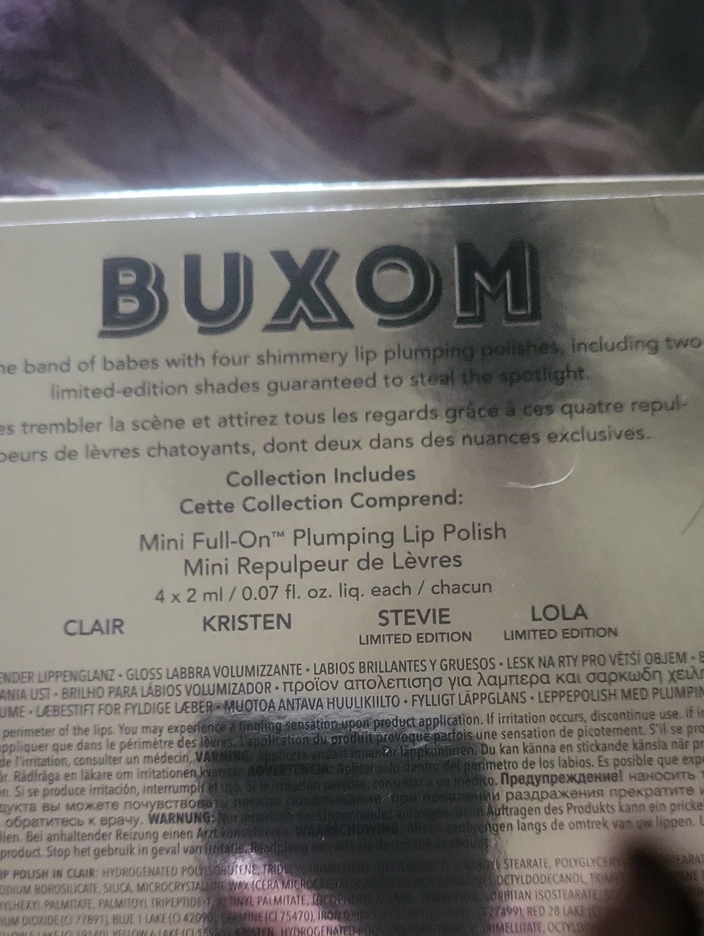 Buxom Limited Edition Box 4 Shimmery Lip Pumps Fab Minis